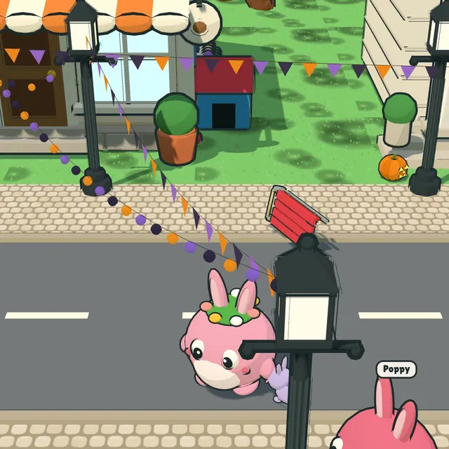 A critter with its pet at the pet shop